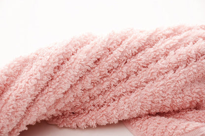 Decorative Pink Cotton Hand Towels for Bathroom with Hanging Loops