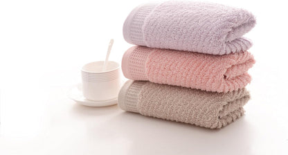 Decorative Pink Cotton Hand Towels for Bathroom with Hanging Loops