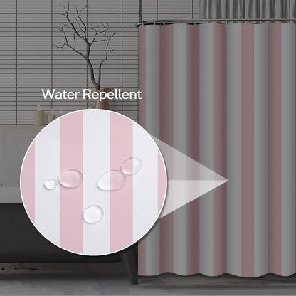 Shower Curtain, for Bathroom Decor 72" x 78", Stripe Pink