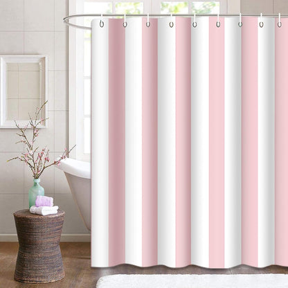 Shower Curtain, for Bathroom Decor 72" x 78", Stripe Pink