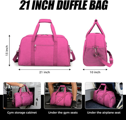 45L Gym Bag for Men & Women with Shoe Compartment