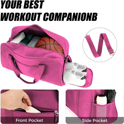 45L Gym Bag for Men & Women with Shoe Compartment