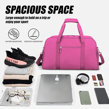 45L Gym Bag for Men & Women with Shoe Compartment