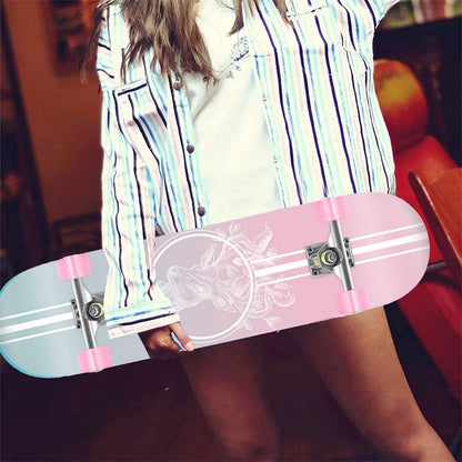 Skateboards for Beginners Kids Boys Girls and Adults 31"x8" Pro Complete Skateboard 8 Layers Maple Wood, Double Kick Concave, Fascinating Cool, Solid&Durable