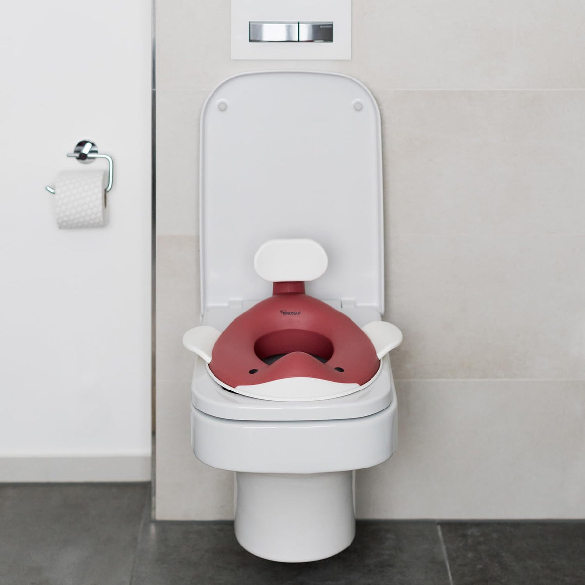 Kindsgut Whale Potty Training Seat for Toddlers, Dusty Pink