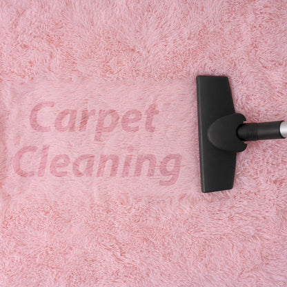 Fluffy Bedroom Rug, Small Oval Area Rugs, Pink Shag Bedside Carpet for Kids Room Nursery Dorm Cute Fuzzy Indoor Decor for Boy and Girl, 2.6 x 5.3 Feet