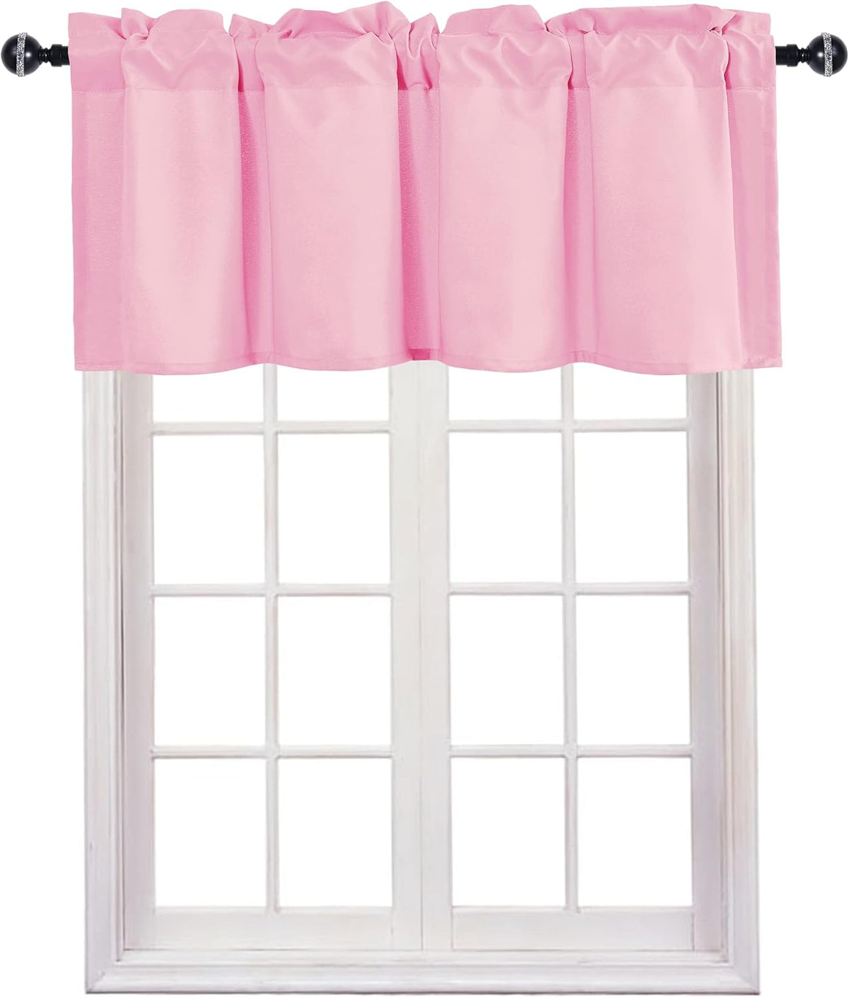 Pink Valance Curtains for Window 1 Panel, 52 x 18 Inches