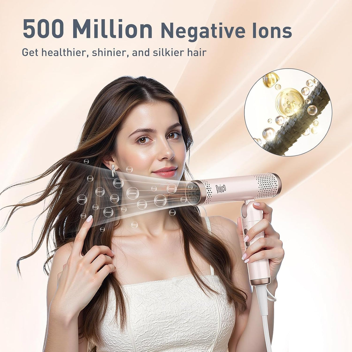 Travel Hair Dryer Dual Voltage 120,000RPM Fast Drying BLDC Blow Dryer