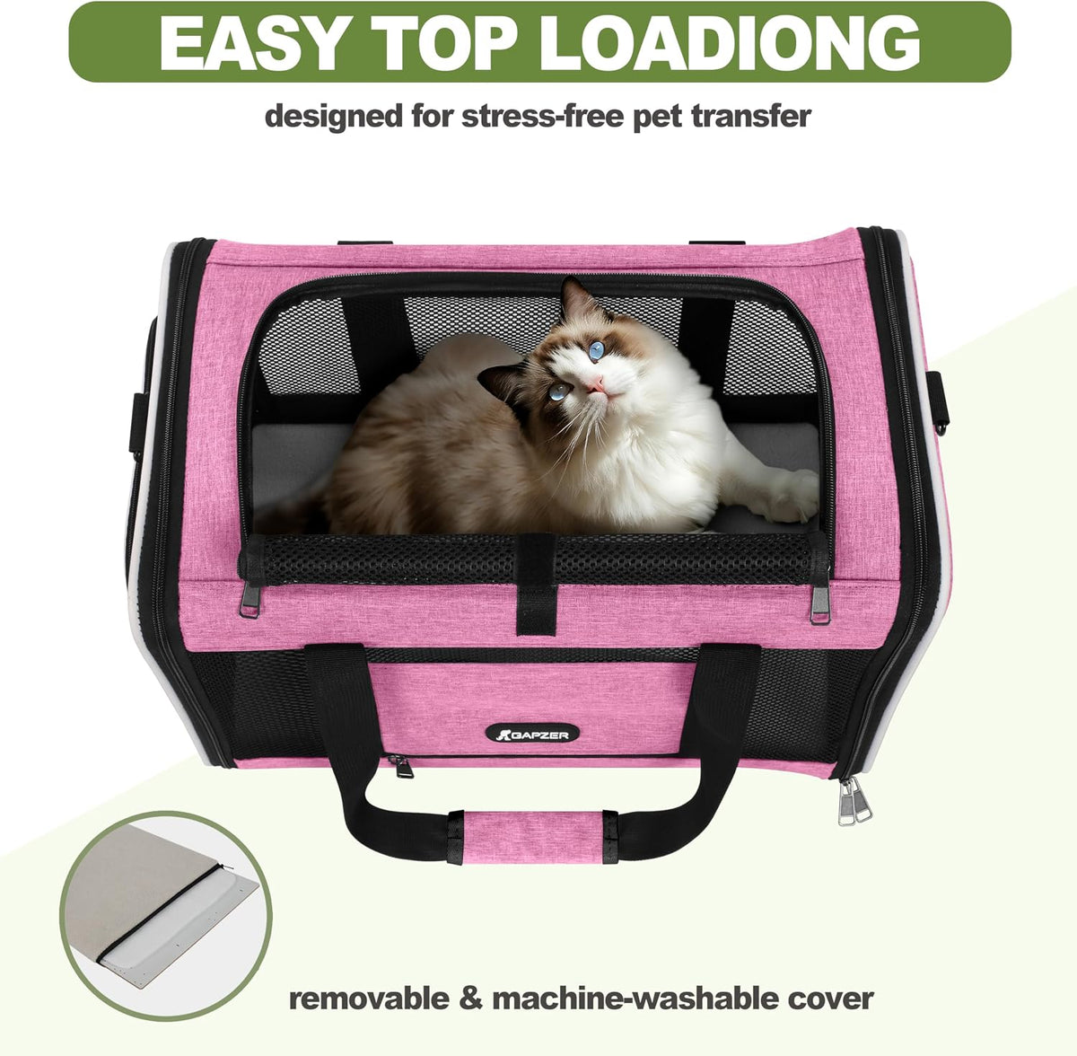 Cat Carrier 18x11x11 Delta Airline Approved, Pet Plane Travel Crate