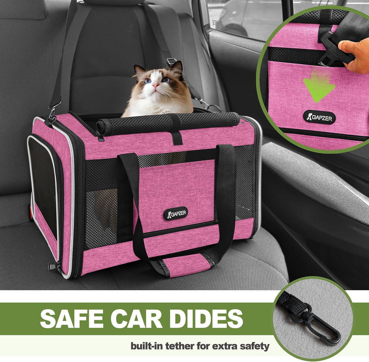 Cat Carrier 18x11x11 Delta Airline Approved, Pet Plane Travel Crate