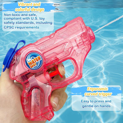 Mini Water Gun for Kids Toddler, 2 Pack Squirt Blasters Water Guns Toys