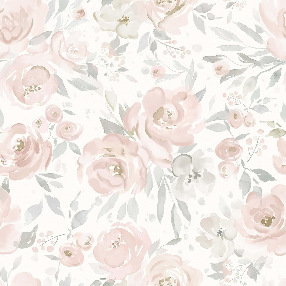 Heroad Peel and Stick Wallpaper Floral Wallpaper Pink Flower Contact Paper Rose Removable Self-Adhesive Wall Paper for Cabinets Bedroom Bathroom Stick on Walls Papel Tapiz para Pared 17.3''x78.7''