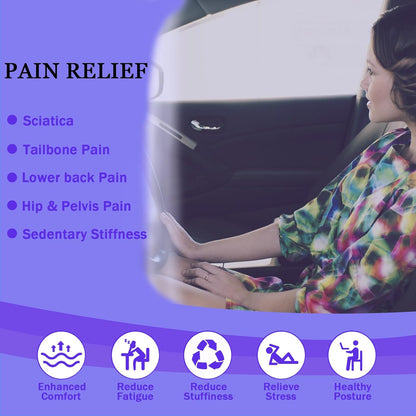 Soft Thin Gel Seat Cushion with 1 Inch Gel - Sciatica Relief