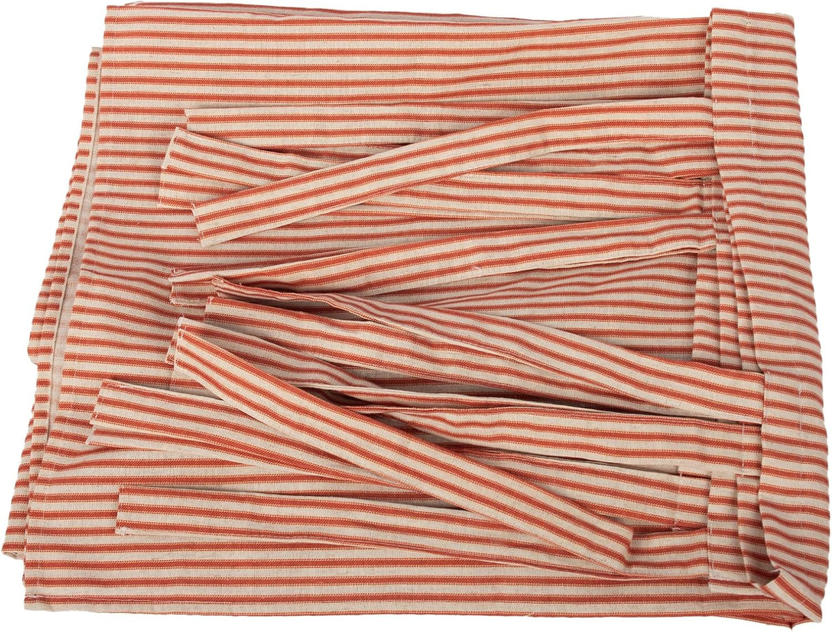 Blush Pink Striped Shower Curtain Hookless - 72x72 Inches,Linen Blend Cloth Fabric,Girly Cute Coquette Style Ticking Vertical Stripe Shower Curtain for French Country Bathroom Decor