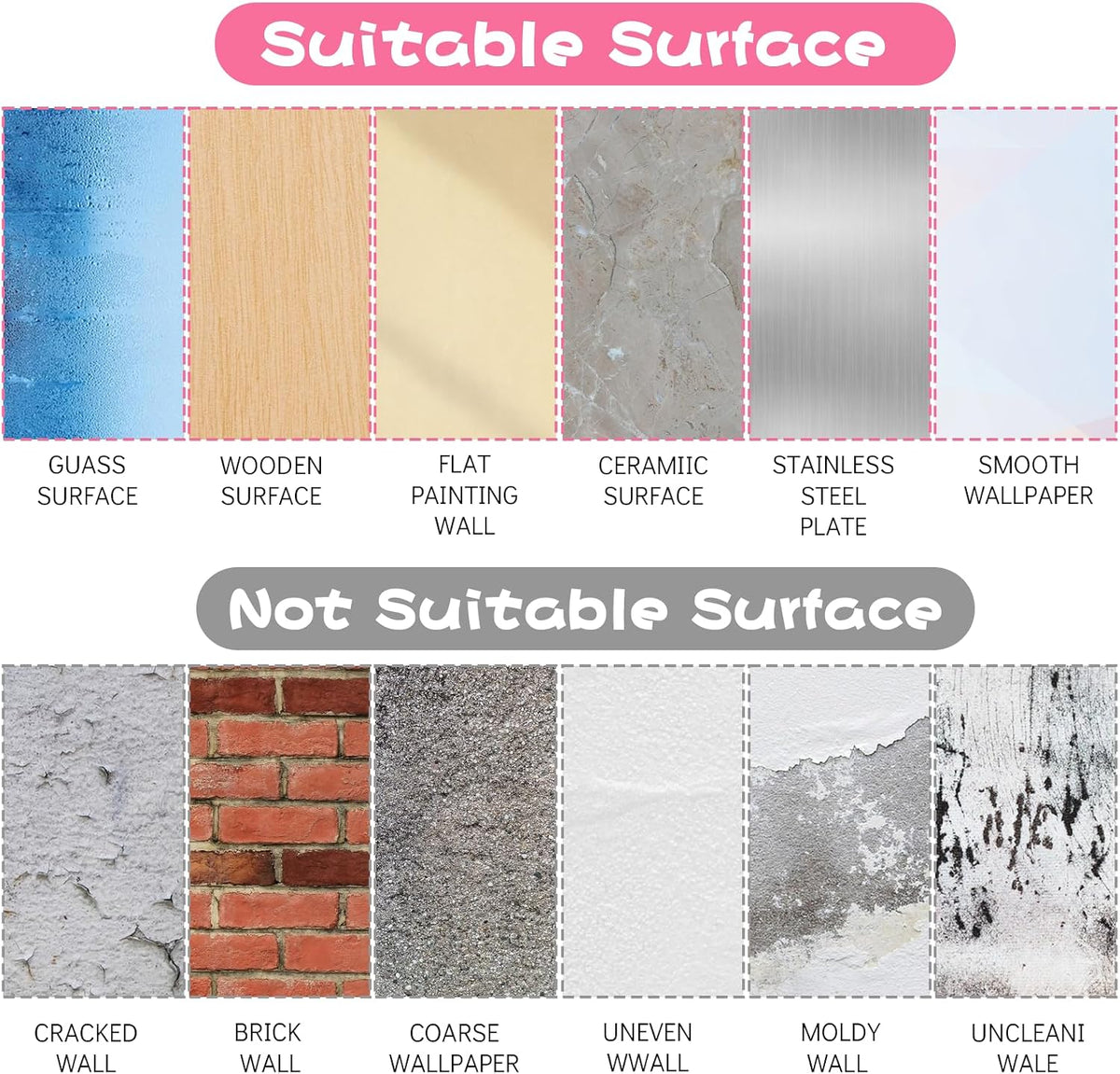 6 Sheets Daisy Wall Sticker Decal, Pink Flower Wall Sticker