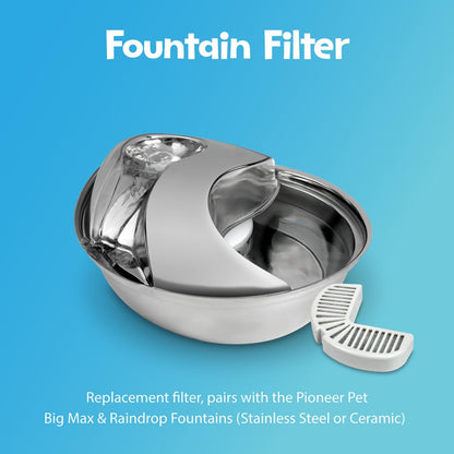Pioneer Pet Stainless Steel Fountain Raindrop Design , 60oz