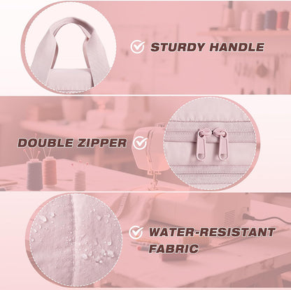 Sewing Organizer Bag with Detachable Dividers, Pink (Bag Only)