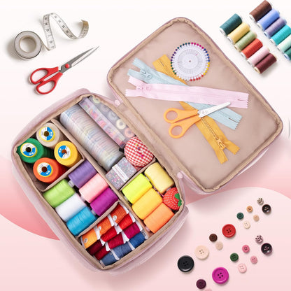 Sewing Organizer Bag with Detachable Dividers, Pink (Bag Only)