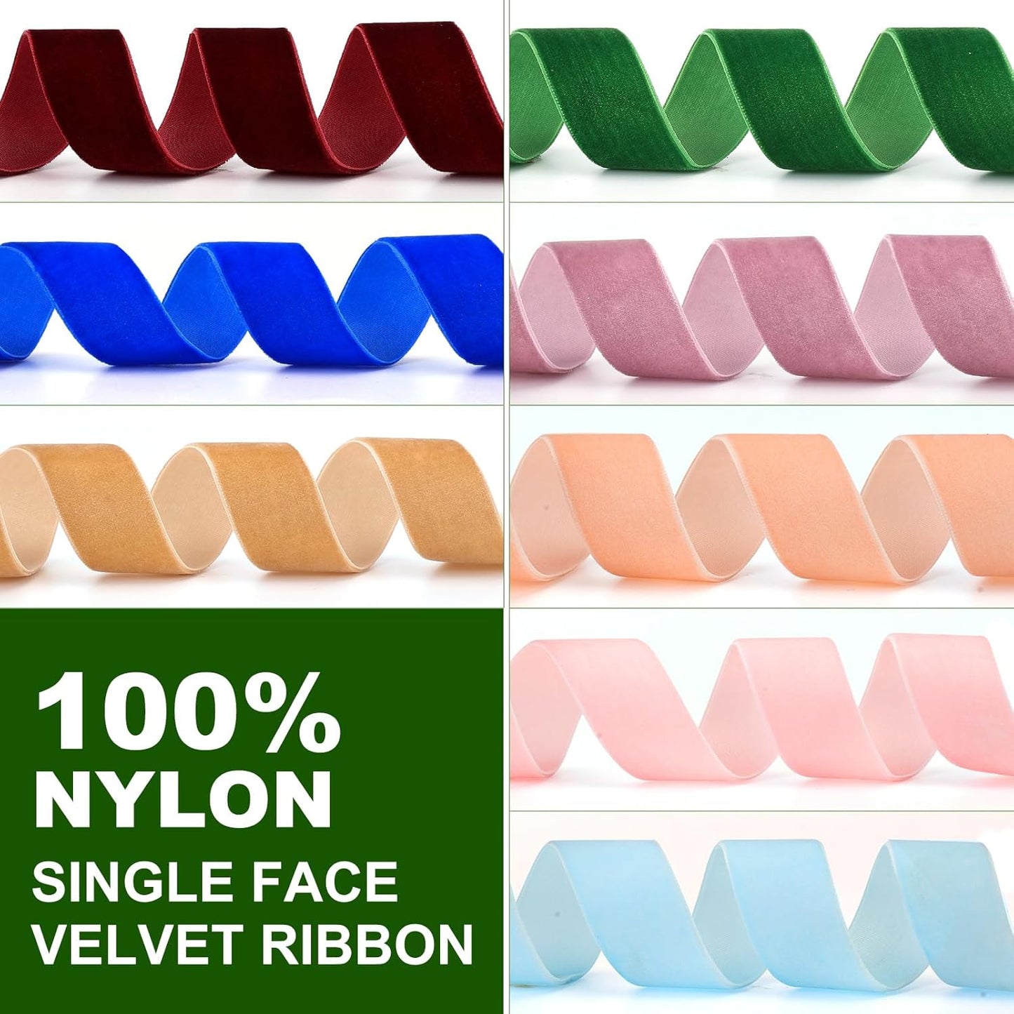 Peach Velvet Ribbon 2 Inch x 20Yd,Great for Gift Wrapping,Hair Bows,Christmas,Wedding Party Decoration (2" Peach)