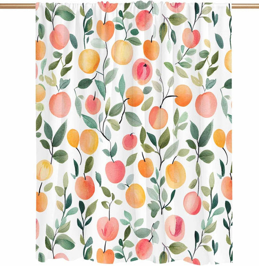Summer Cooling Blankets for Hot Sleepers-Summer Watercolor Peach Orange Leaf Blanket Thin Lightweight Breathable Soft Throws for Bed Couch Sofa Farmhouse Fruit Plant Decor,30x40in