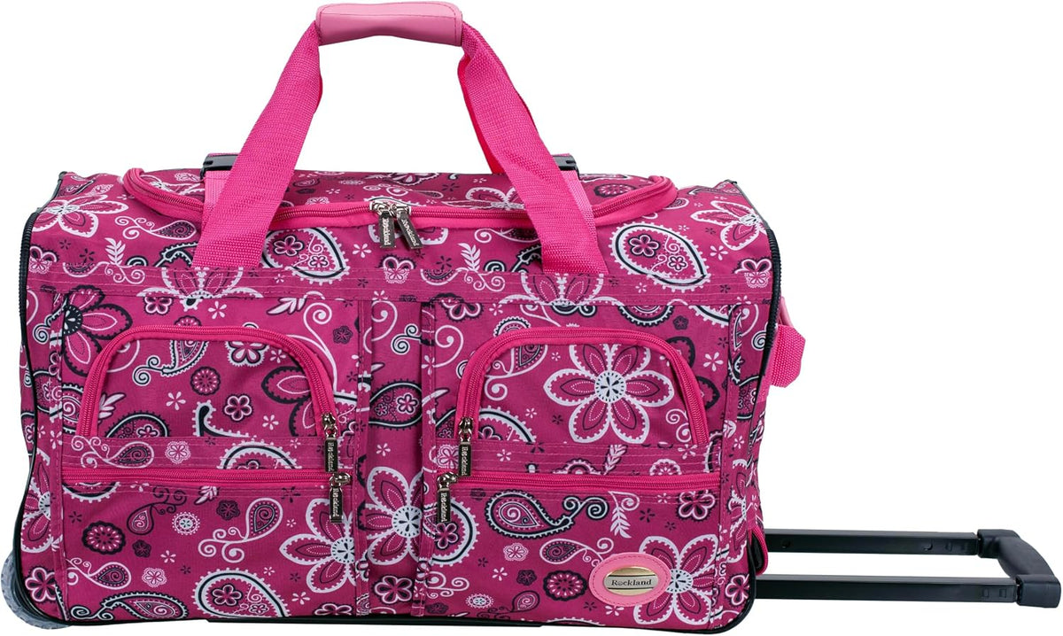 Rolling Duffel Bag, Black, 22"