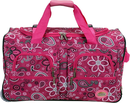 Rolling Duffel Bag, Black, 22"
