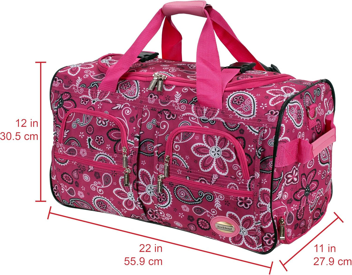 Rolling Duffel Bag, Black, 22"