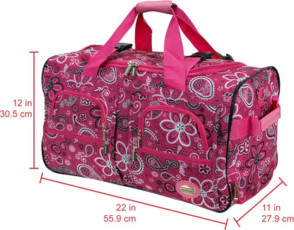 Rolling Duffel Bag, Black, 22"