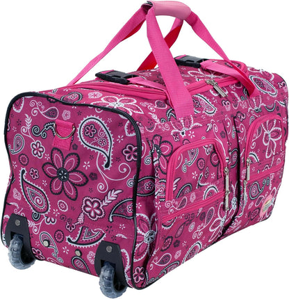 Rolling Duffel Bag, Black, 22"