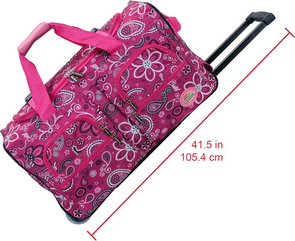 Rolling Duffel Bag, Black, 22"
