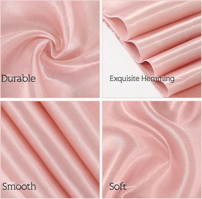 60 PCS Rose Gold Satin Chair Sashes, 7x108 Inch Ties Chair Bows