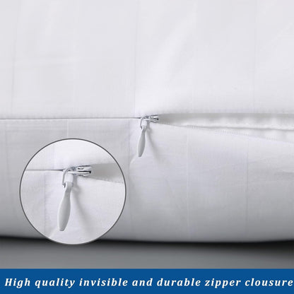 100% Cotton Cotton Standard (20x26) Pillowcases - Set of 2 - Pillow Cases 20x26 Pillow Covers - Hidden Zipper Closure Pillowcases, (Solid, Peach)
