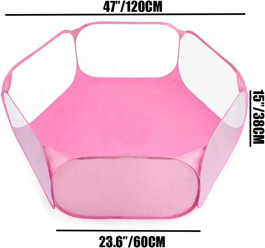 2-Pack Guinea Pig Carrier Backpack and Playpen Set - Breathable Pet Playpen Pop Open Outdoor/Indoor Exercise Fence, Portable Small Animal Backpack for Bearded Dragon, Rabbits, Hamster, Chinchillas