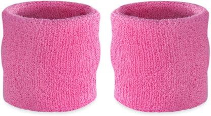 Wrist Sweatbands, Absorbent and Breathable Thick Cotton Bands for Working Out, Gymnastics, Basketball, Tennis, and Football, Multiuse Wristbands for Costumes and Cosplay
