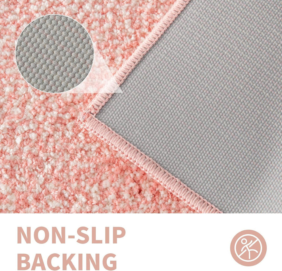 Blossom Pink Bath Mat 36"x24" Non Slip Washable Rug