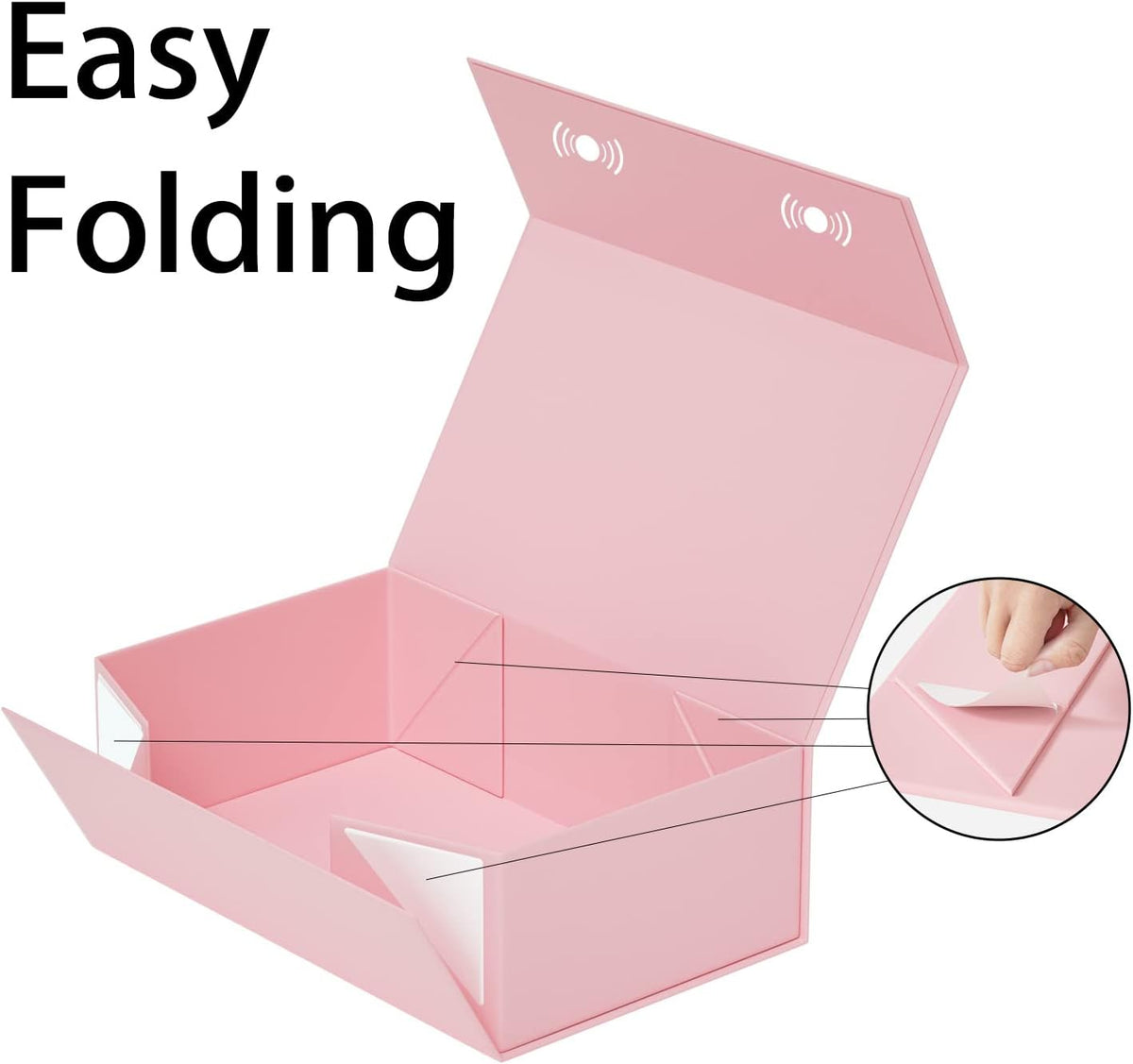 Pink Gift Box, 9.5x6x3'' Gift Boxes with Lids for Presents