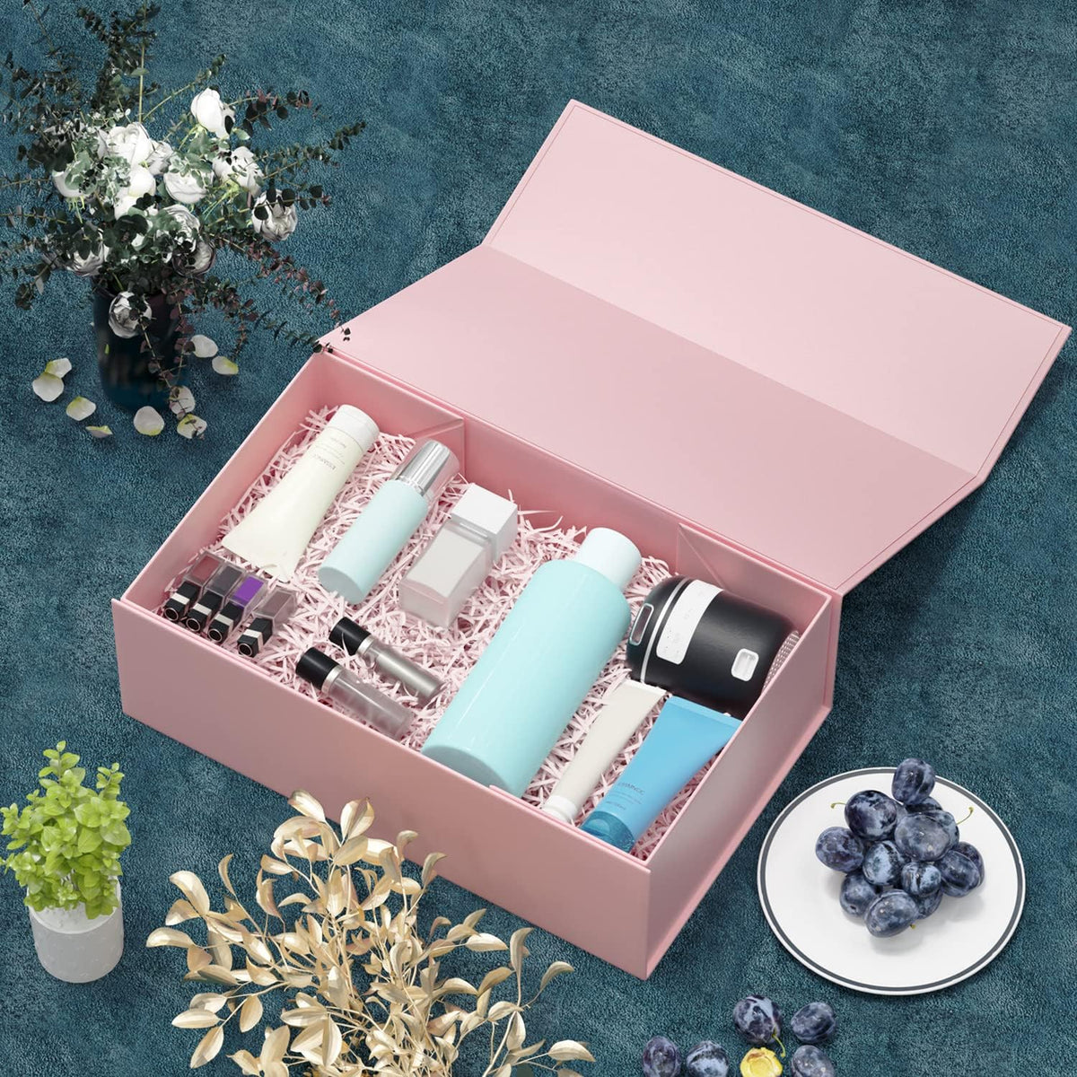 Pink Gift Box, 9.5x6x3'' Gift Boxes with Lids for Presents