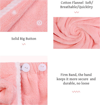 Towel Wrap Women Shower Robe Adjustable Closure Bathrobe with Hair Drying Towel & Spa Wraps