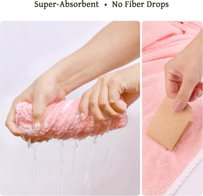 Towel Wrap Women Shower Robe Adjustable Closure Bathrobe with Hair Drying Towel & Spa Wraps