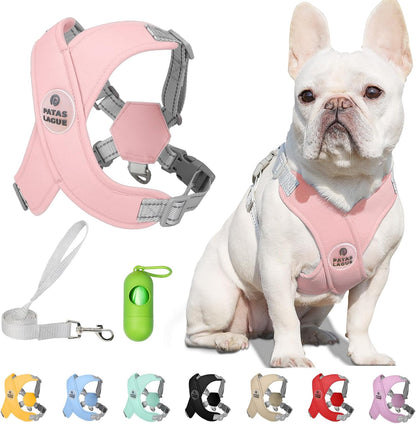 Dog Harness Medium Sized Dog Pet Vest with Leash Set Pink M