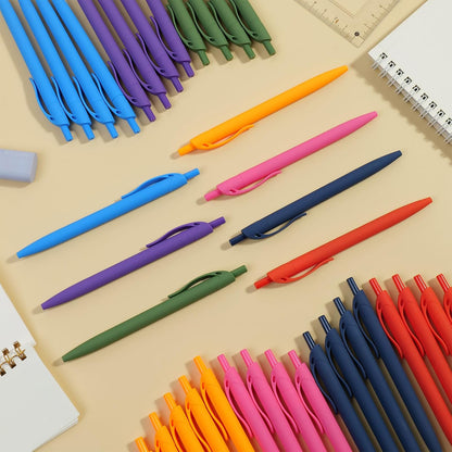Ballpoint Pens Bulk, 50 Pack Pink Ink 1.00mm, No Bleed Click Pens