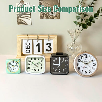 Lamisola Small Pink Kids Desk , Analog Travel Battery Operated Clock,Quieter Bedside Clocks for Girls' Bedrooms Bathroom Living Room Kitchen Shelf Clocks