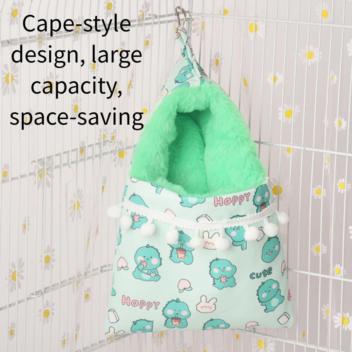 Cozy Sugar Glider Pouch Hanging Bed Warm Small Pet Cave Sleep Nest (Pink)