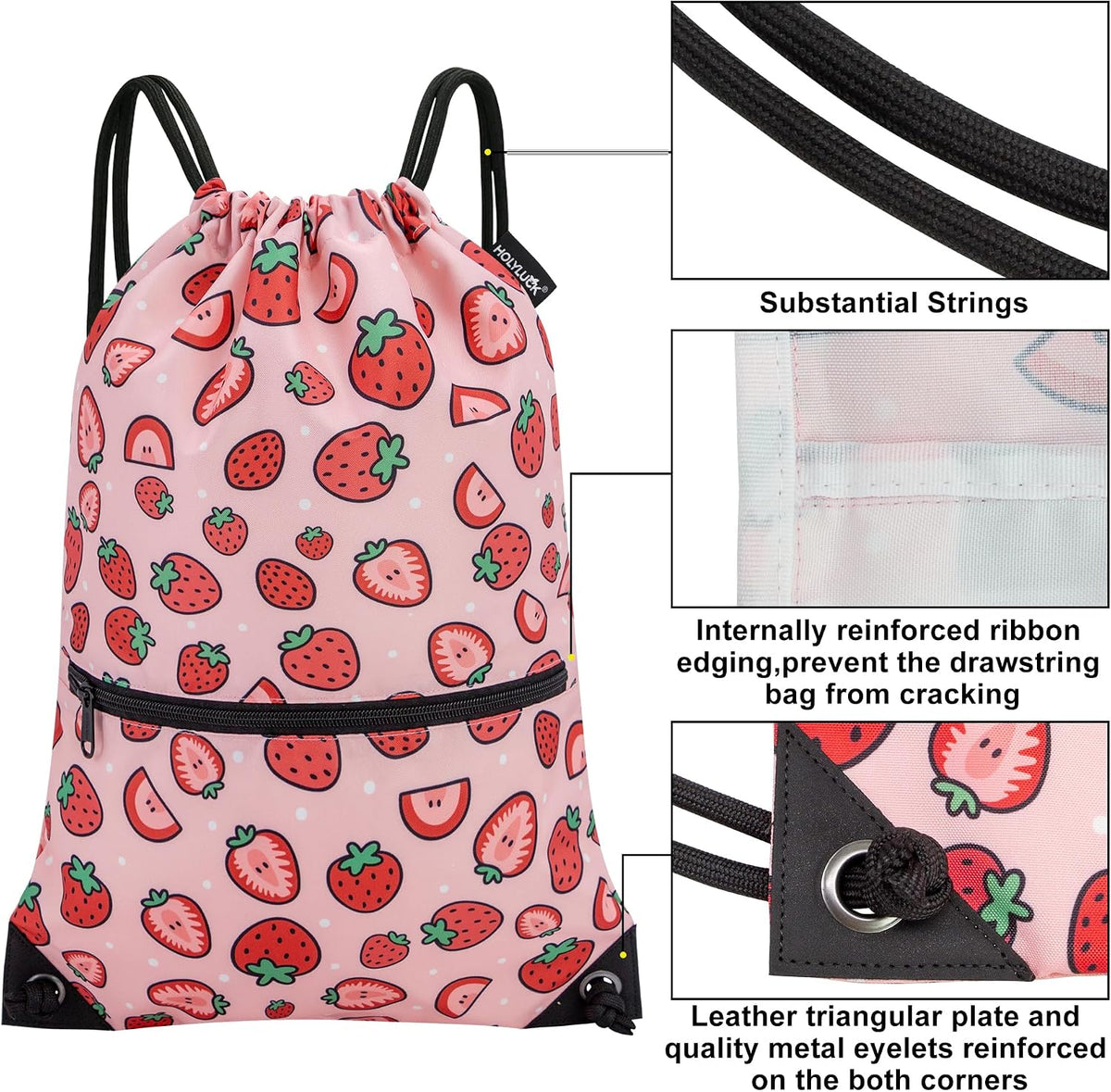 Drawstring Backpack Bag Sport Gym Sackpack