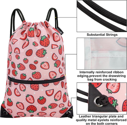 Drawstring Backpack Bag Sport Gym Sackpack