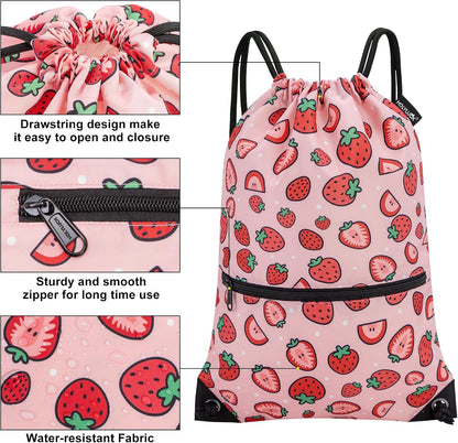 Drawstring Backpack Bag Sport Gym Sackpack