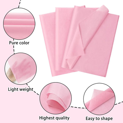 120 Sheets 14 x 20 Inch Pink Tissue Paper for Gift Bag Wrapping