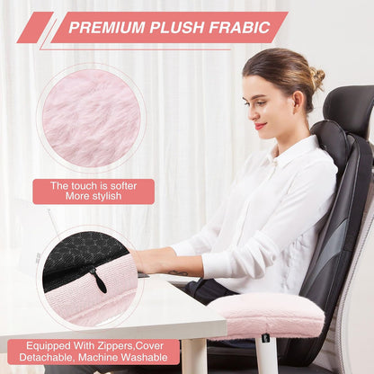 Desk & Office Chair Arm Pads Covers Fuzzy Memory Foam Pads
