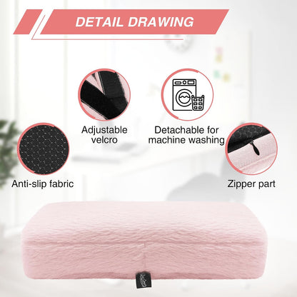 Desk & Office Chair Arm Pads Covers Fuzzy Memory Foam Pads