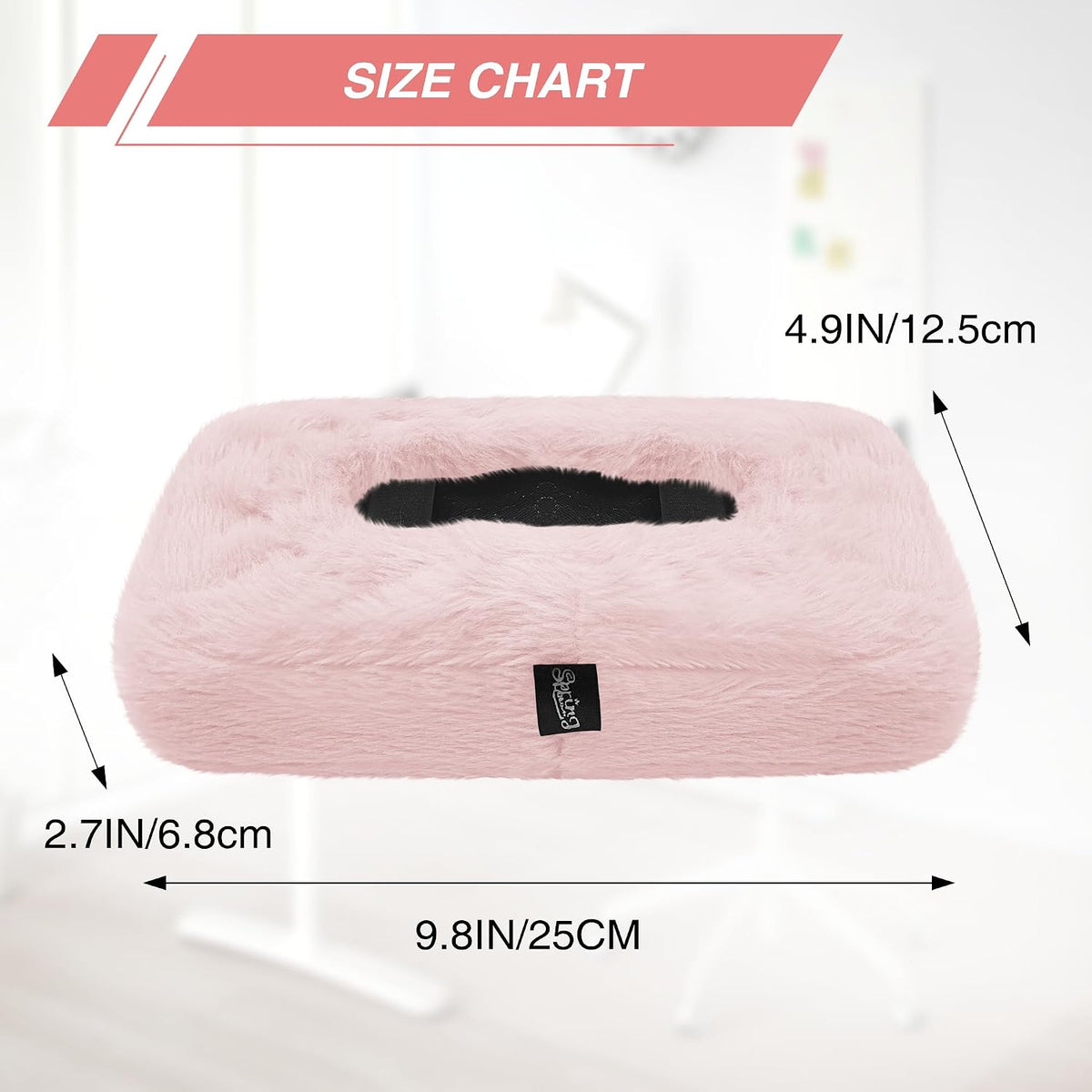 Desk & Office Chair Arm Pads Covers Fuzzy Memory Foam Pads